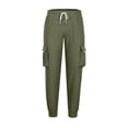 thumbnail image 2 of Wo-Fusoul Men's Elastic Waist Jogger Cargo Pants with Pockets & Drawstring, Summer Wear, 2 of 5