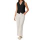 thumbnail image 2 of Chaleco sin mangas de lino para mujer INSPIRE CHIC, con botones, escote en V, formal, para trabajo, talla XL, color negro, 2 of 5