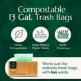 thumbnail image 2 of Bolsas de basura CLEANOMIC compostables de 13 galones (paquete de 3, 75 unidades), 2 of 7