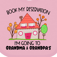 thumbnail image 4 of Inktastic Book My Reservation I'm Going to Grandma and Grandpa's Boys or Girls Baby Bib, 4 of 4