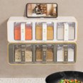 thumbnail image 4 of Caja para condimentos, recipiente sellado para conservar la humedad y la frescura, contenedor con compartimentos para montaje en pared, tarro de especias para cocina., 4 of 8