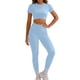 thumbnail image 5 of TaTaai Women Comfortable Stretchy Sports Yoga Set Fitness Active Wear Top & Bottoms Suit Ladies Workout Running Daily Wear Soft Breathable No Fading Versatile Outfit Gift, 5 of 9