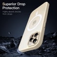 thumbnail image 5 of JETech Magnetic Case for iPhone 12 Pro Max 6.7-Inch Compatible with MagSafe, Translucent Matte Back Slim Shockproof Phone Cover (Beige), 5 of 6