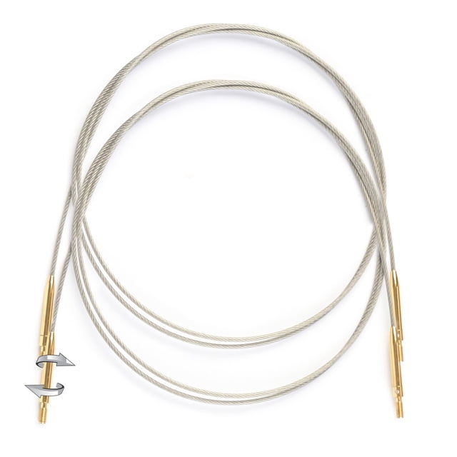 Aguja de tejer con forma de farol Moon INTR, cordones giratorios de acero inoxidable