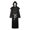 Black, variant on Adult Medieval Monk Hooded Robe Renaissance Friar Priest Sorcerer Cape Costume Set with Rope Belt