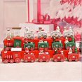 thumbnail image 1 of 5 piezas pequeño tren de navidad de madera para decorar mesa de navidad decoración de navidad Afortunado Sencillez, 1 of 4