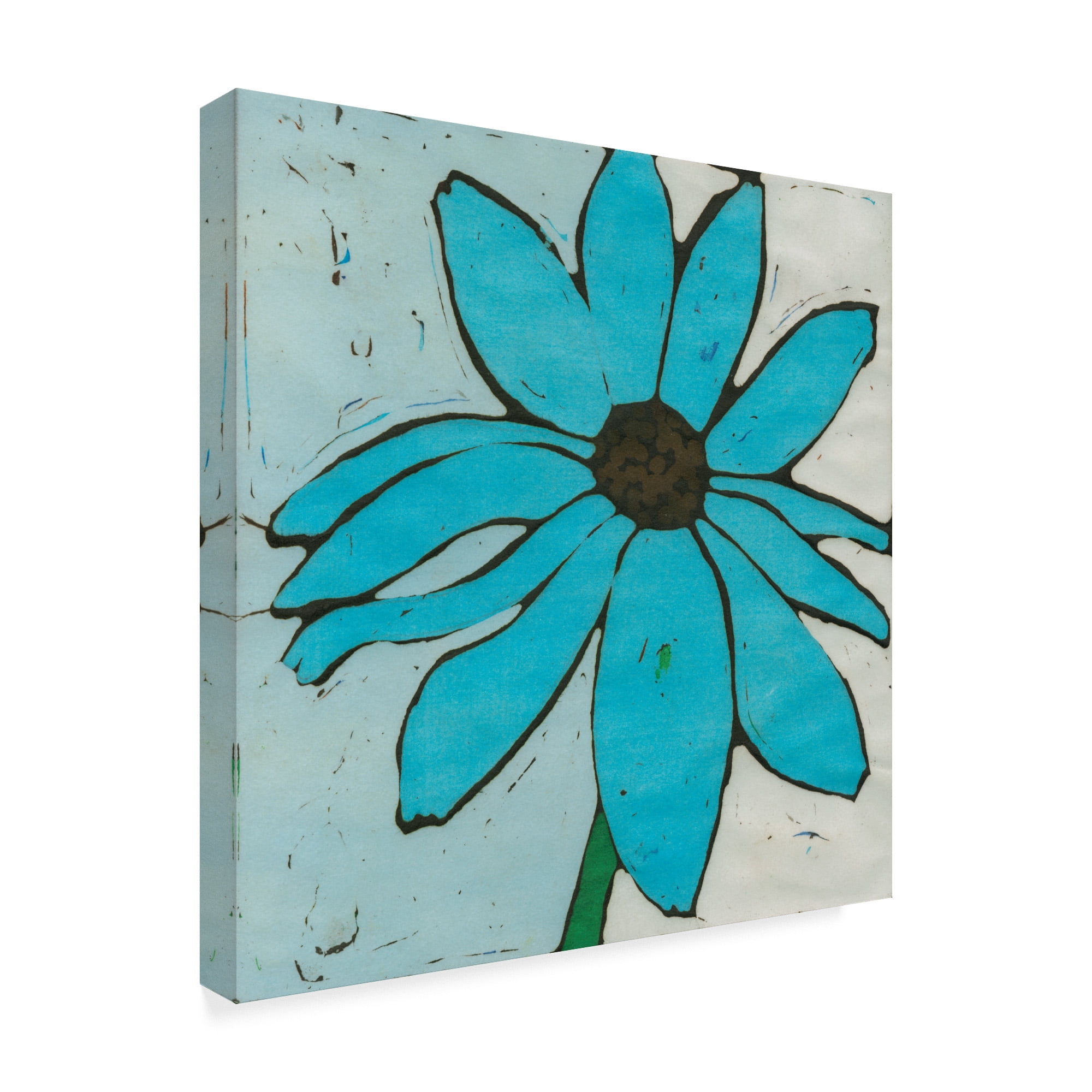 Trademark Fine Art 'Turquoise Batik Botanical I' Canvas Art by Andrea Davis