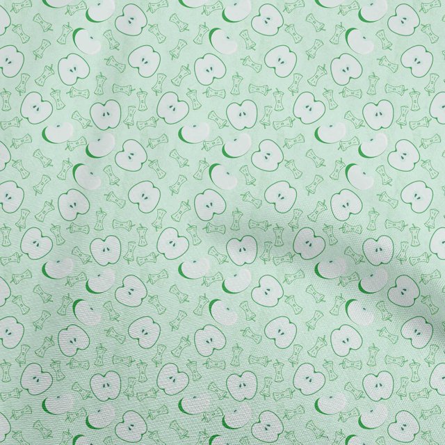 oneOone Georgette Viscose Light Green Fabric Sewing Material Print Fabric By The Yard 42 Inch Wide