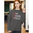 thumbnail image 3 of Christmas Innocent Until Proven Guilty Check Shirt Crewneck Sweatshirt, L, Charcoal, 3 of 6