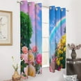 thumbnail image 3 of Rainbow over Floral Garden Path 2 Panels Curtains for Bedroom Living Room Drapes Kitchen Window Curtain Home Decor, 3 of 6