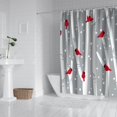 thumbnail image 2 of Gray Christmas Cardinal Bird Pattern Shower Curtain 84"x72" ,Bathroom Decorative Shower Curtains Set with 12 Hooks,Modern Waterproof Washable Shower Curtain, 2 of 6