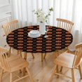 thumbnail image 3 of Halloween Pumpkin & Bones Pattern Round Fitted Tablecloth with Elastic Edge,Dining Table Cover Waterproof,Outdoor Round Tablecloth for Camping,Dining,Indoor and Outdoor, 3 of 7