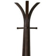 Contemporary Wooden Coat Rack, Brown