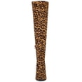 thumbnail image 6 of BLISSFUL STEP Women's Over Knee High Boots Stiletto Heels Pointed Toe Faux Suede Boots Leopard 10, 6 of 6