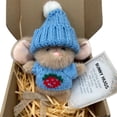 thumbnail image 3 of Easter Gift Easter Bunny Stuffed Animal, Mini Bunny Hugs Plush Toy with Knit Hat and Inspiring Message, Mini Bunny Hugs in Boxes, Cute Easter Gift for Kids, 3 of 4