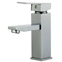 Bellaterra Home Granada Single Handle Bathroom Vanity Faucet with Drain without Overflow in Polished Chrome