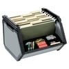 find It Stackable Bin Storage Box, Letter, Plastic, 15-3/4 x 15x 14, Gray -IDEFT07026