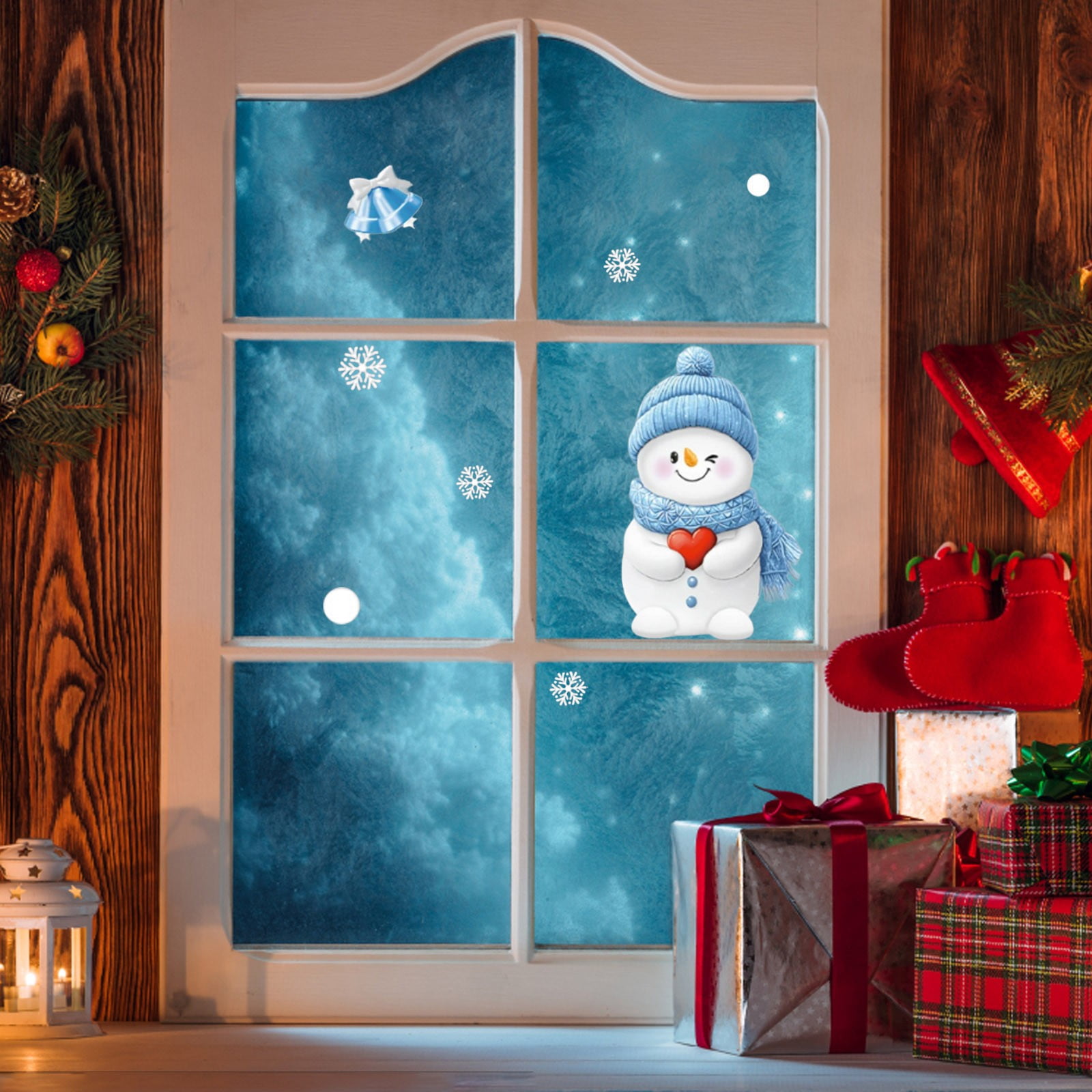 57 Autocollants Flocons De Neige Pour Vitres, Décorations De