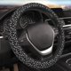 thumbnail image 5 of Balery Black White Leaves Fundas elásticas antideslizantes para volante, funda protectora universal para hombre y mujer, 15 pulgadas, accesorios para coche., 5 of 6