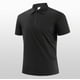 thumbnail image 1 of Camisa Elvqul Hombre Manga Corta Negro Economicas Solapa sin Estampado, 1 of 9