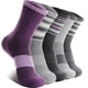 thumbnail image 1 of Calcetines de senderismo EBMORE de lana merino para mujer, 5 pares, a rayas, 1 of 6