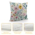 thumbnail image 4 of Shiartex Spring Pillow Covers 18x18 , Watercolor Yellow Pink Blue Flowers Throw Pillows Summer Spring Floral Leaf Print Decor Pillowcase Farmhouse Outdoor Decorations Cushion Case for Couch Home, 4 of 5