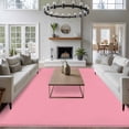 thumbnail image 3 of Dark Pink Washable Area Rug 5x7 Solid Color Low-Profile Large Area Rugs with Non Slip Backing Indoor Floor Carpet for Entrance Living Room Bedroom Home Office, 3 of 9