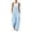 *Light Blue, variant on VBVC Women's Baggy Adjustable Strap Cargo Overalls , Sleeveless Wide Leg Jumpsuit Romper For Women , Ladies' Casual Bib Pants with Pockets, Army Green , S-2XL