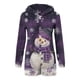 thumbnail image 5 of Pijama de manga larga con cremallera y capucha para mujer, con estampado navideño, cálido, de poliéster, para estar en casa, 5 of 7
