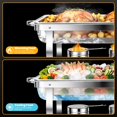 thumbnail image 2 of Juego de platos para rozar, paquete de 4 unidades, 9 litros, con pinzas para servir de acero inoxida, 2 of 9