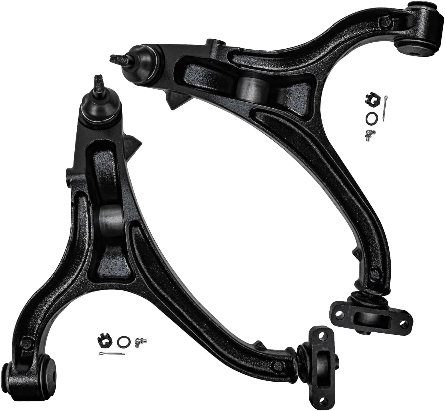 Detroit Axle - 12pc Front Control Arms Kit for 2005-2010 Jeep Grand Cherokee 2006-2010 Commander, 4 Upper Lower Control Arms with Ball Joint 2 Sway Bars 4 Outer Inner Tie Rods 2 Boots Replacement