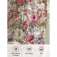 thumbnail image 6 of Sheer Curtains 63 Inch Length 2 Panels Set for Bedroom, Pink Spring Floral Semi Sheer Curtains for Windows, Vintage Summer Botanical Voile Window Treatments Rod Pocket Curtain, 6 of 7