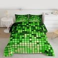 thumbnail image 2 of Castle Fairy Pixelated Blocks Miners Twin Comforter Sets,Futuristic Cubes Bedding Set, 2 of 8