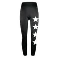 thumbnail image 4 of QATAINLAV Stars Print Workout Leggings for Women High Waisted Stretchy Bootcut Yoga Pants Casual Compression Tummy Control Athletic Tights Black M Mother's Day Gifts, 4 of 5