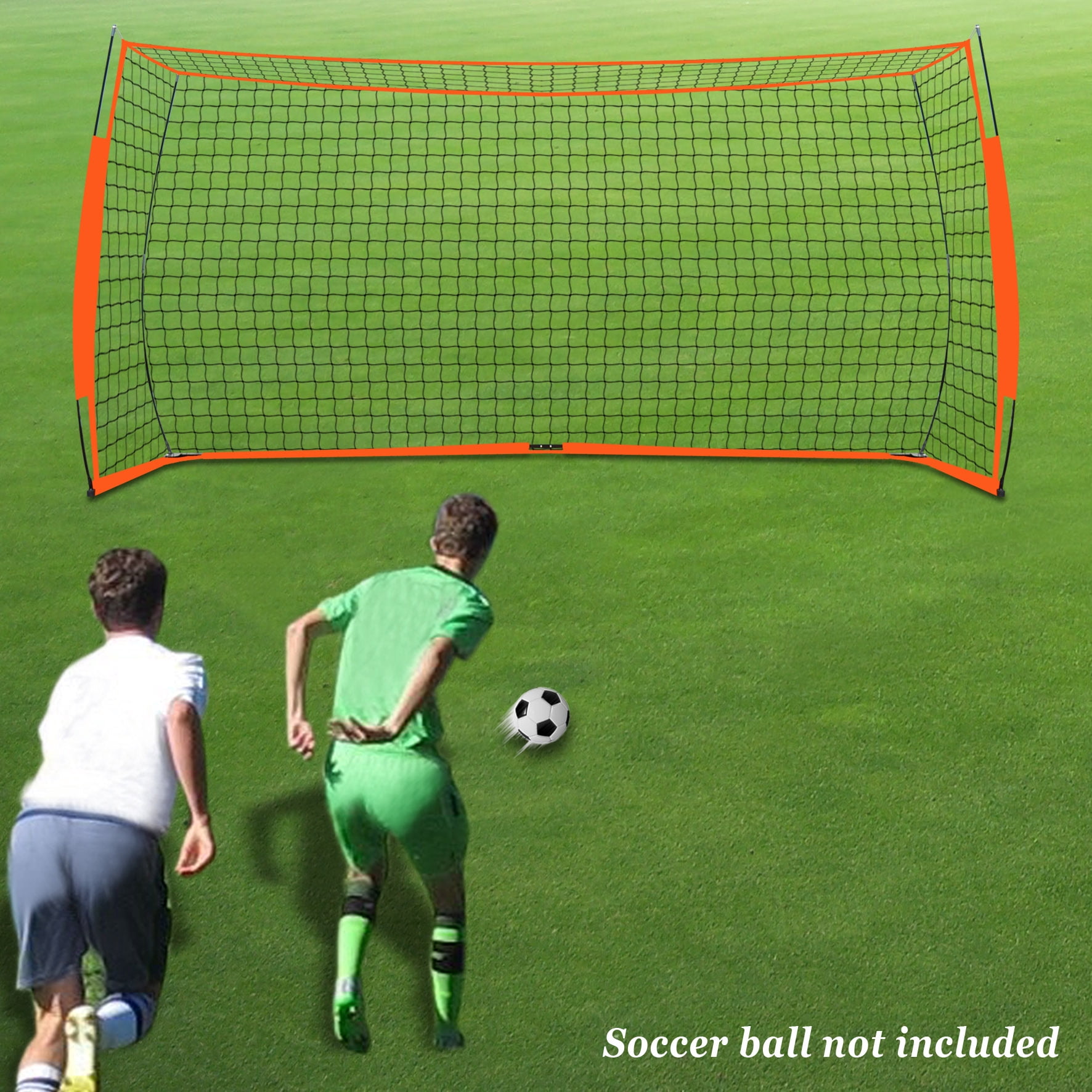 Sunrise 12'x6' Portable Soccer Goal with Net, Sport Training Set with Carry bag, Red and Black