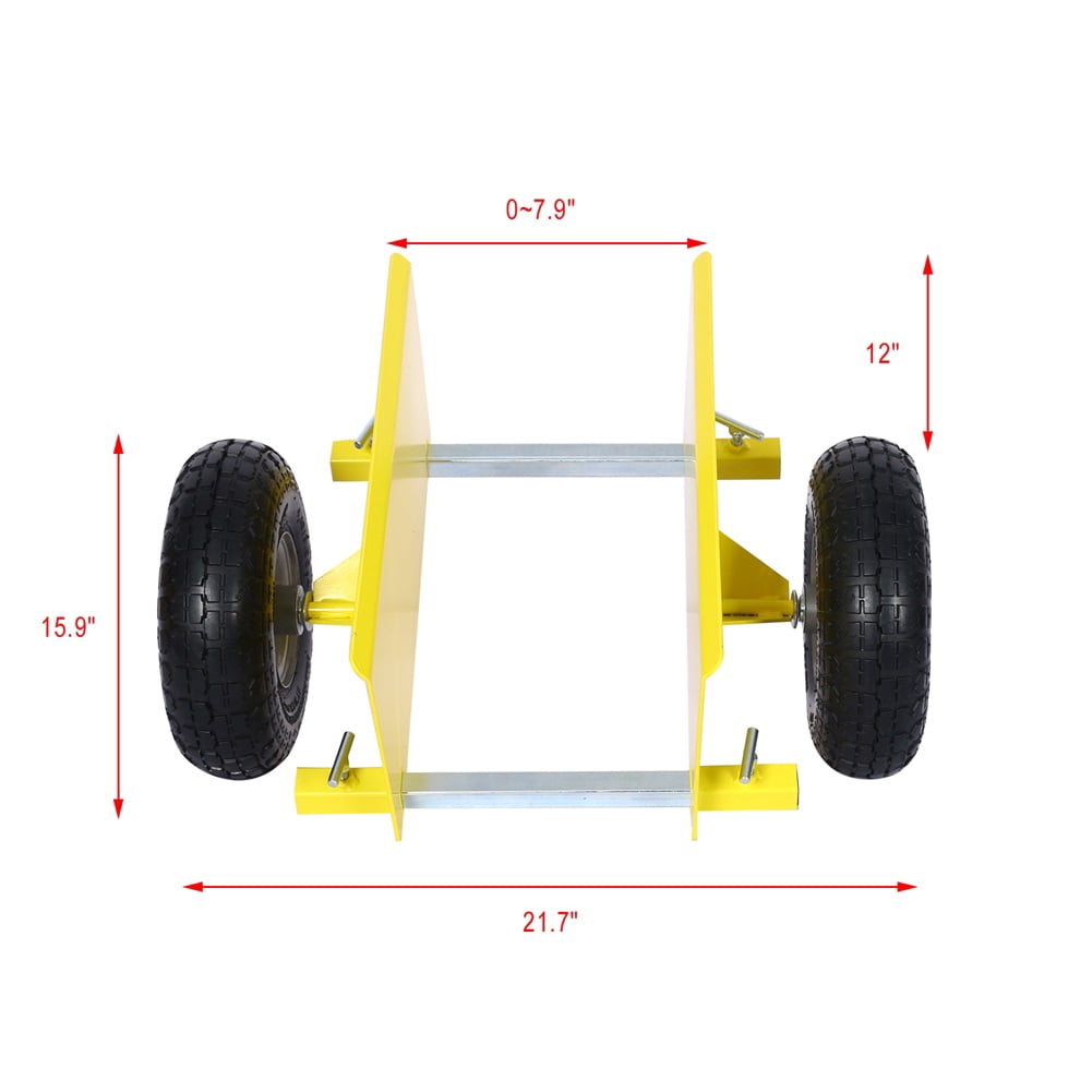 Panel Dolly, Metal Panel Dolly With 10" Pneumatic Wheels, Heavy Duty Panel Dolly with Adjustable Clamp Grip, All Terrain Moving Cart for Drywall Sheet Heavy Appliance & Material Handling