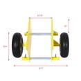 thumbnail image 2 of Panel Dolly, Metal Panel Dolly With 10" Pneumatic Wheels, Heavy Duty Panel Dolly with Adjustable Clamp Grip, All Terrain Moving Cart for Drywall Sheet Heavy Appliance & Material Handling, 2 of 7