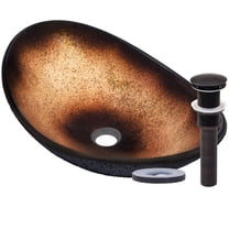 Miseno Mno-G1308800 Oval 21-1/2" Tempered Glass Vessel Bathroom Sink - Bronze