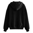 thumbnail image 6 of Sewkxo Womens Velour Zip Up Hoodie Long Sleeve Fall Oversized Hooded Sweatshirt Y2K 2026 Jacket with Pockets,Black S, 6 of 6