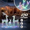 thumbnail image 4 of Ktaxon Lighted Christmas 3-Piece Deer Set Outdoor Yard Decoration Set,Multi-colored, 4 of 8