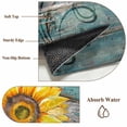thumbnail image 6 of Large Area Rugs for Living Room Bedroom, Yellow Sunflowers Vintage 5'x8' Rug Washable Carpet Runner Indoor Outdoor, Turquoise Gradient Wooden Grain Non Slip Floor Mats Rug for Kitchen, Bathroom, 6 of 8
