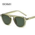 thumbnail image 2 of Lunettes de Soleil Rétro à Rivets Carrés pour Hommes Mode Vert Foncé UV400 Tendance pour Femmes Vert Foncé comme sur l'Image, 2 of 6