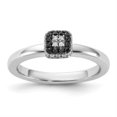 thumbnail image 5 of Auriga Fine Jewelry 925 Sterling Silver Black & White Diamond Ring for Women Size- 9, 5 of 6