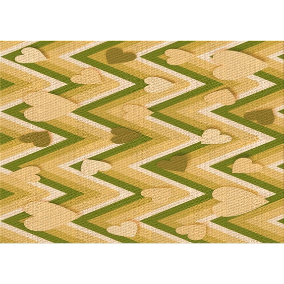 Ahgly Company Machine Washable Indoor Rectangle Transitional Dark Golden Rod Brown Area Rugs, 5' x 7'