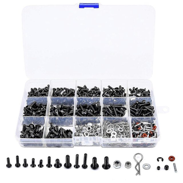 500pcs Rc Car Screws Kit M3 M4 Hex Screws Nut Shell Buckle Rc Repair Tool Kit For Traxxas Arrma 1/8