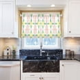 thumbnail image 5 of Yayeee Kitchen Curtains Tier Pair Light Filtering 27"x36" Rod Pocket Short Cafe Window Panel, Retro Yellow Stars, 5 of 7