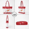 thumbnail image 4 of XYZCANDO Snowman Printed Quilted Handle Tote Bag Large Capacity Winter Holiday Casual Shoulder Purse for Christmas Shopping Travel Daily Use, 4 of 7
