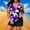 E_ Purple, variant on UTSJKR Women's Plus Size Halter Neck Tankini Set Summer Fashion Gradient Floral Print Two Piece Swimsuit with Shorts Purple XXL
