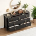 thumbnail image 5 of Ataucjin 7-Drawer Wood Dresser for Bedroom, Modern Chest of Drawers, 54 Inch Fluted Dresser,Storage Organizer Cabinet for Living Room, Hallway, Entryway, 5 of 7