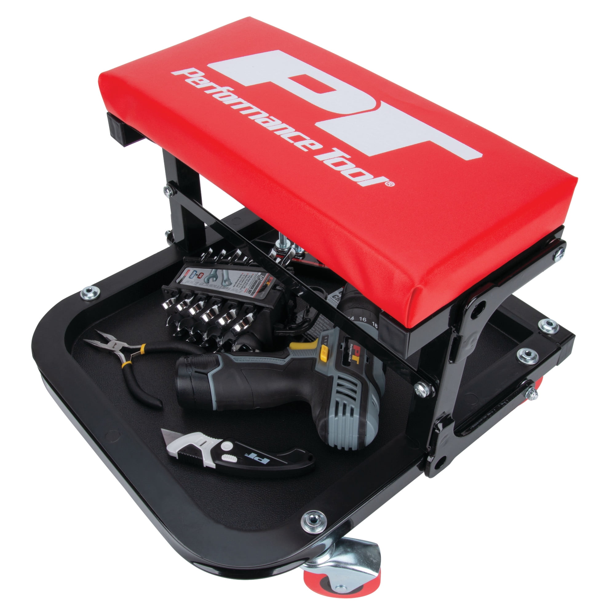 Performance Tool W85021 Folding C-Frame Creeper Rolling Work Seat